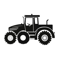 Obraz premium Tractor Vector Illustration logo with Heavy Duty tractor Icon vector on white background