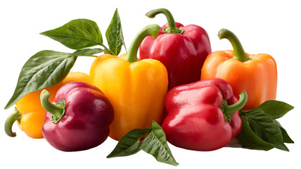 Fresh colorful bell peppers displayed against a black background for culinary and healthy eating concepts