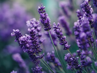 lavender flowers in the garden, generative ai