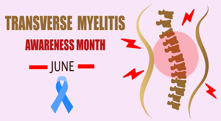 An inspiring illustration dedicated to Transverse Myelitis Awareness Month, promoting education and community support.