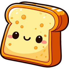 Adorable kawaii-style dessert with happy face and pastel colors, full of charm and sweetness.