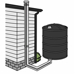 Rainwater harvesting system home water tank installation