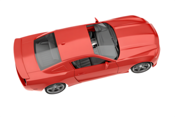 Red sports coupe car isolated on white background png ai generated isolated on a white background