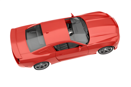 Red sports coupe car isolated on white background png ai generated isolated on a white background