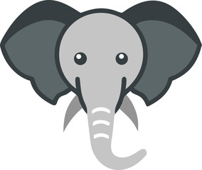 Cute baby elephant animal cartoon vector illustration for funny safari wildlife art drawing