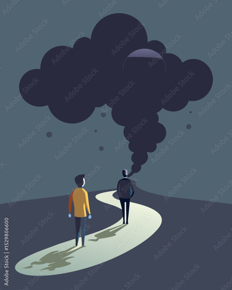 Poster it was as if a dark cloud followed them wherever they went exuding a poisonous aura that left a trai