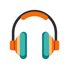headphones icon isolated vector art illustration
