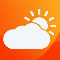 Partly Sunny: A Vibrant Weather Icon