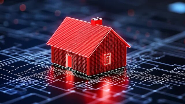Smart Home Technology: Red House Model on Circuit Board