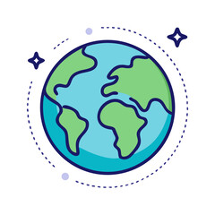 earth globe icon vector