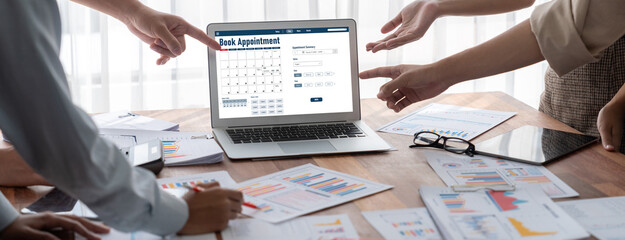 Online applointment booking calendar for brisk regristration on the internet website