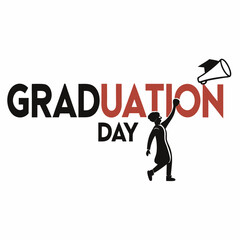 Graduation day announcement graduate celebrates achievement