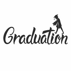 Graduation design graduate student walking cap gown ceremony