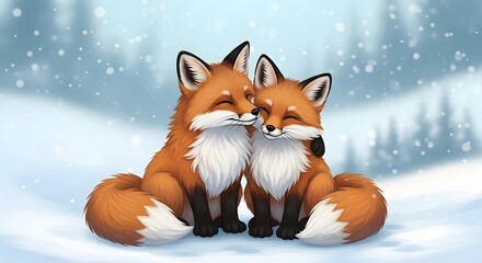 Fototapeta premium Cartoon fox with raised eyebrows