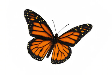 Fototapeta premium Monarch butterfly isolated on a white background for transparent background png 