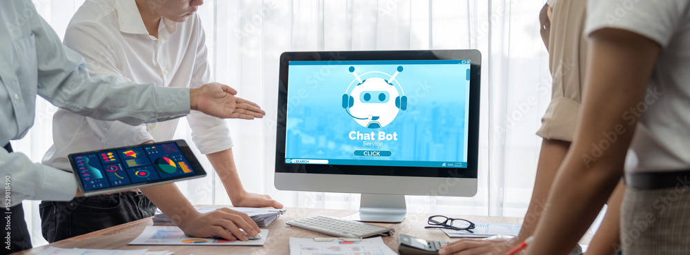 Poster Chatbot software application for brisk online business that automatically reply to customer questions
