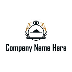 Elegant Silhouette of a Restaurant Logo 