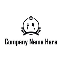 Elegant Silhouette of a Restaurant Logo 