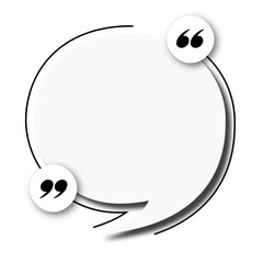 Quote speech bubble banner with copy space