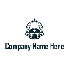 Elegant Silhouette of a Restaurant Logo 