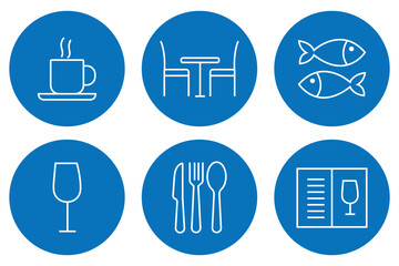 Restaurant icon set. Restaurant icon set. 