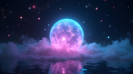 Pulsing Luminous Orb in Grainy Space