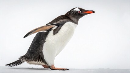 Fototapeta premium Gentoo Penguin on studio background
