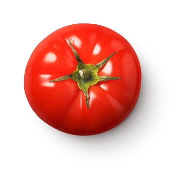 tomato with shadow isolated on transparent background
