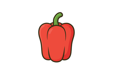 Pepper Color vector on white backgroun.01