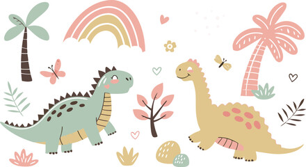 Cute marina life set with fish, whales, seaweed, marina elements for your design, childish hand drawn sea elements. playful and colorful vector illustration of cute underwater sea animals in a cartoon