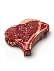 Obraz premium raw beef t bone steak isolated