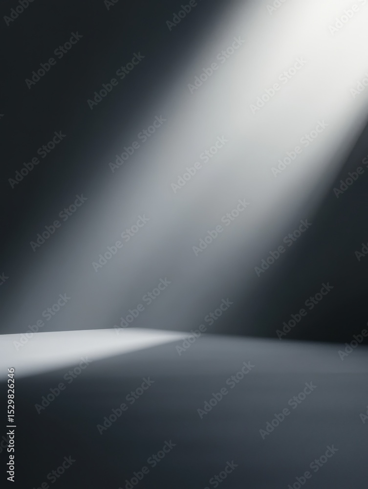 Poster minimalistic gray gradient background with subtle light effect.