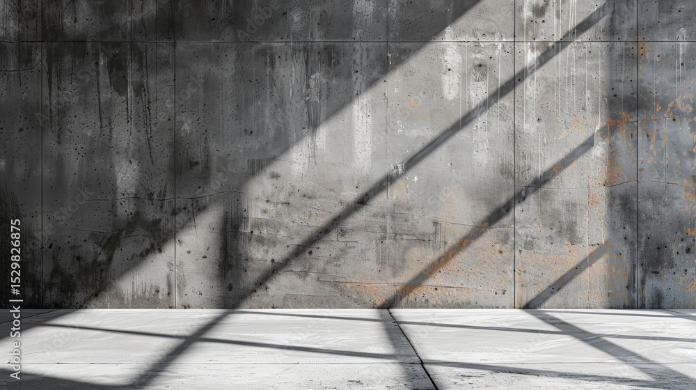 Poster a minimalist concrete wall adorned with shadows creates an intriguing abstract composition, represen