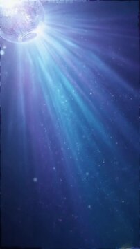 Disco Ball Reflections on Dark Gradient Background, vertical 