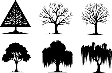 Tree  Vector Silhouettes  Bundle Collection