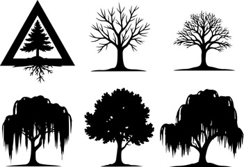 Tree  Vector Silhouettes  Bundle Collection