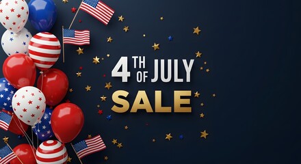 4th of July Sale Celebrate Independence Day with Festive Balloons and Savings!