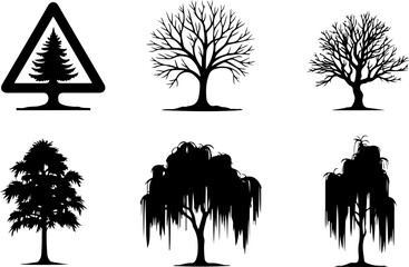 Tree  Vector Silhouettes  Bundle Collection