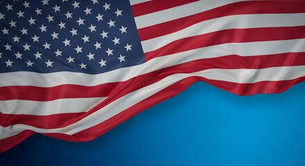 American Flag Draped Patriotic Symbol of Freedom and Unity