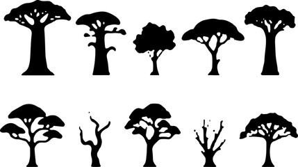 Tree  Vector Silhouettes  Bundle Collection