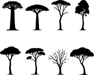Tree  Vector Silhouettes  Bundle Collection