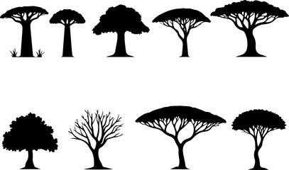 Tree  Vector Silhouettes  Bundle Collection