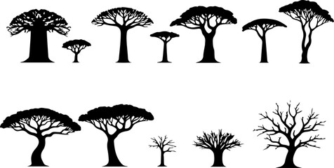 Tree  Vector Silhouettes  Bundle Collection
