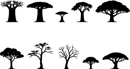 Tree  Vector Silhouettes  Bundle Collection