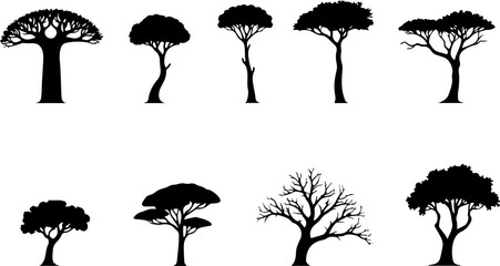 Tree  Vector Silhouettes  Bundle Collection