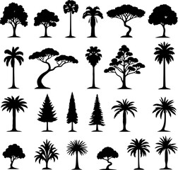 Tree  Vector Silhouettes  Bundle Collection
