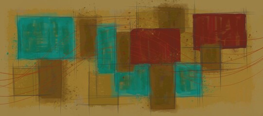 Abstract image for printing - digital painting. The picture is painted by hand on a tablet.