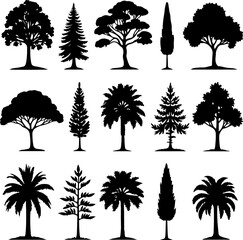 Tree  Vector Silhouettes  Bundle Collection