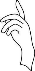 Woman hand sign illustration