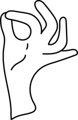Ok hand sign illustration